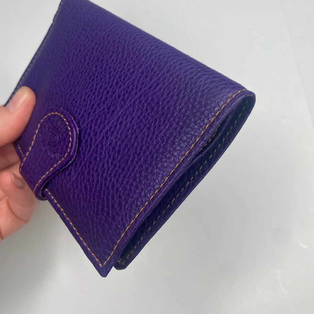 Gioia Chiara Firenze Purple Italian Leather Wallet Made in Florence